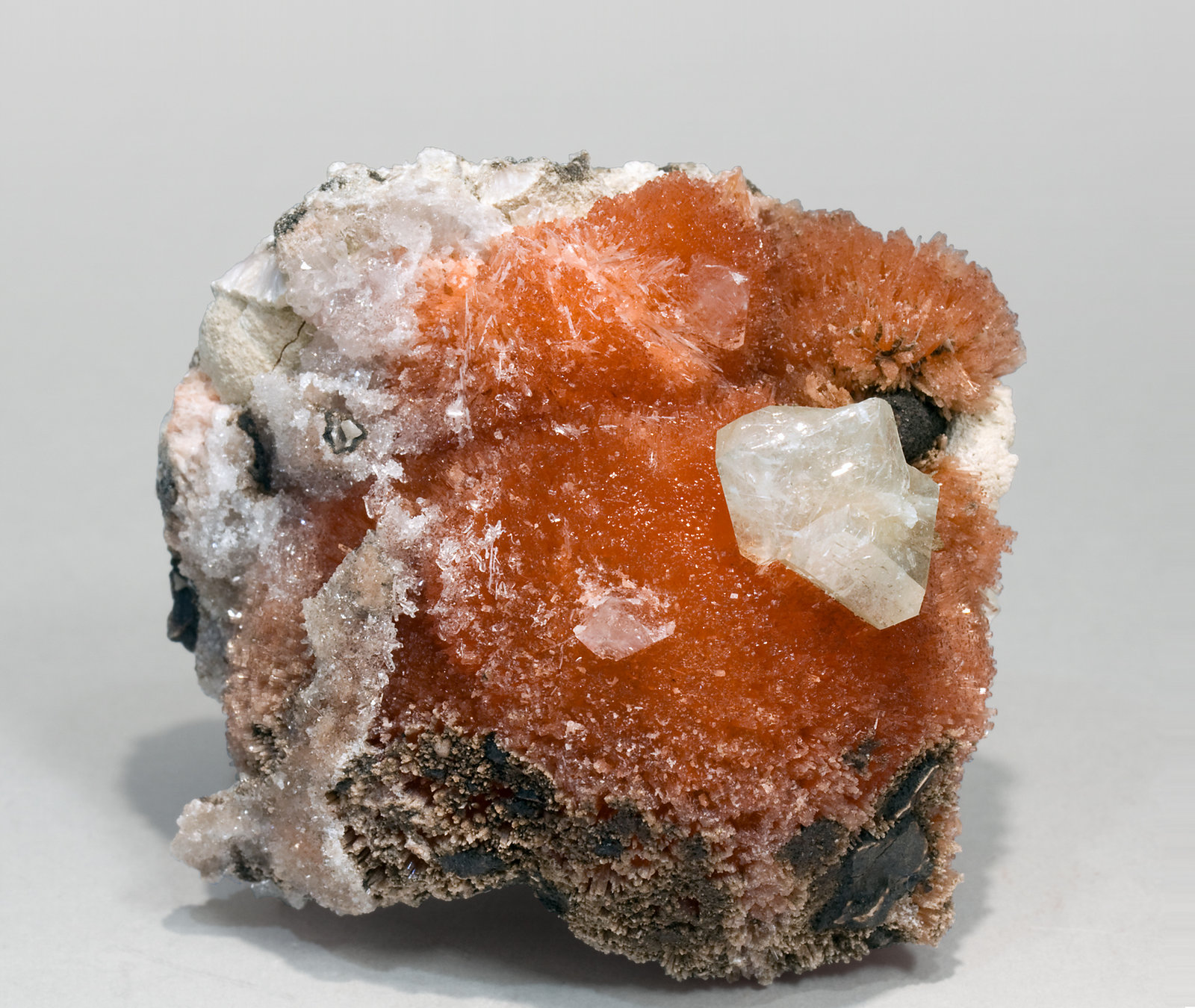 Inesite With Hydroxyapophyllite K Calcite And Prehnite N Chwaning