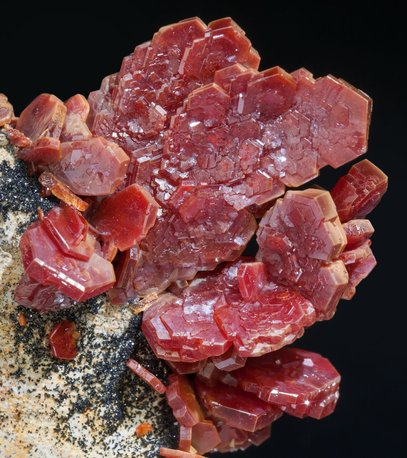 Vanadinite with Mottramite - Mohamedine, Coud'a, Mibladen mining ...