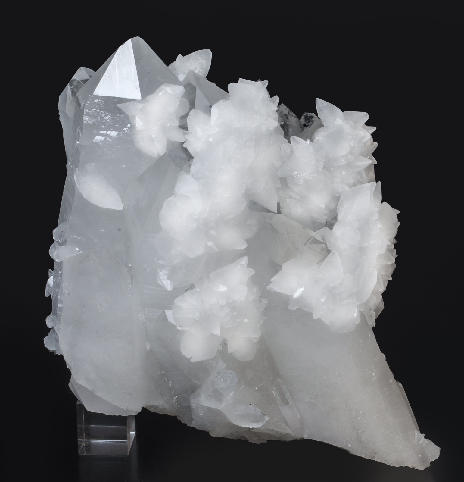 Quartz With Calcite - Aït Ahmane, Agdz, Bou Azzer Mining District ...