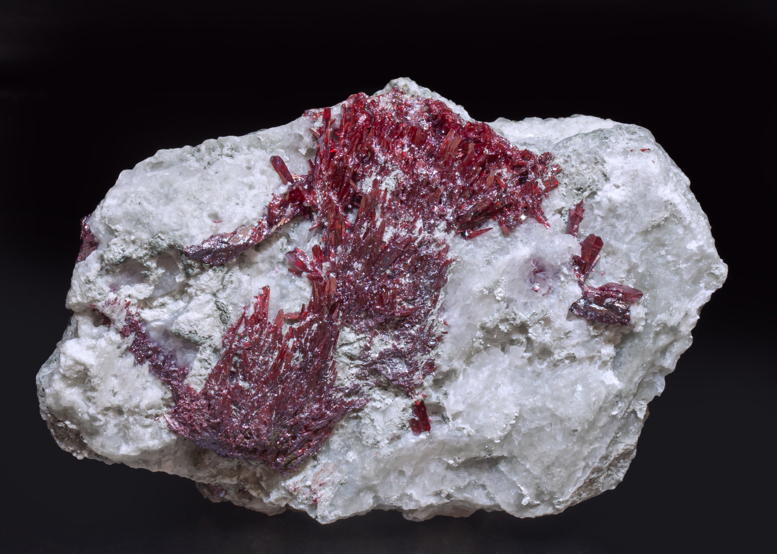 Proustite with Calcite Aït Ahmane, Agdz, Bou Azzer mining district