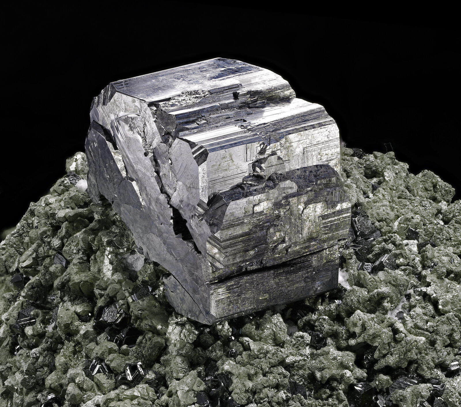 Bournonite with Pyrite, Sphalerite and Calcite - Stan Trg (Stari Trg) Mine,  Trepča Complex, Trepča Valley, Kosovska Mitrovica, Kosovska Mitrovica  District Kosovo | Fabre Minerals